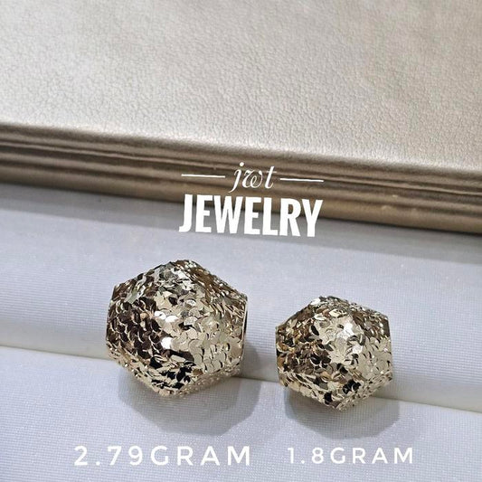 LIONTIN EMAS ITALY MODEL BATU BARREL ROCK ABSTRACT KILAP KILAU SELONGSONG CANTIK SEKALI
