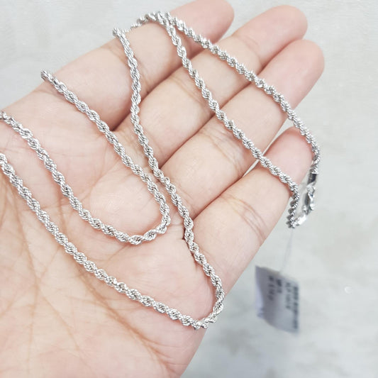 KALUNG EMAS TAMBANG PANJANG PUTIH 17K
